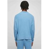 Urban Classics - Ribbed Oversized Longsleeve Shirt - Blauw - Katoen
