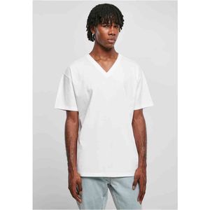 Urban Classics - Organic Oversized V-Neck Heren T-shirt - Wit