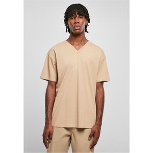 Urban Classics - Organic Oversized V-Neck Heren T-shirt - Beige