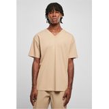 Urban Classics - Organic Oversized V-Neck Heren T-shirt - Beige