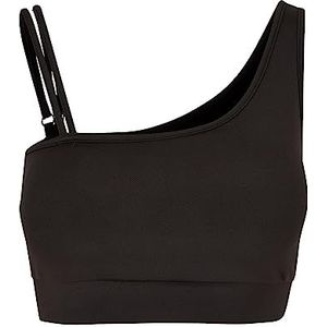 Urban Classics Ladies gerecyclede asymmetrische beha, zwart, 4XL