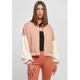 Urban Classics - Oversized 2 Tone College Jacket - Roze/Crème - Dames