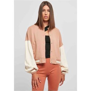 Urban Classics - College Terry Jacket - Amber - Damesjas - Oversized - Twee-kleurig
