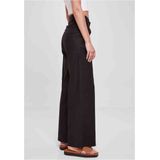 Urban Classics - Bandplooibroek - Zwart - Wide Leg - High Waist