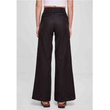Urban Classics - Bandplooibroek - Zwart - Wide Leg - High Waist