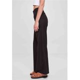 Urban Classics - Bandplooibroek - Zwart - Wide Leg - High Waist