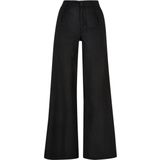 Urban Classics - Bandplooibroek - Zwart - Wide Leg - High Waist
