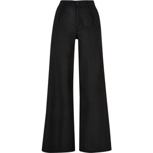 Urban Classics - Bandplooibroek - Zwart - Wide Leg - High Waist