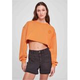 Urban Classics - Cropped Flower Embroidery Terry Crewneck sweater/trui - Oranje