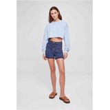 Urban Classics - Cropped Flower Embroidery Terry Crewneck sweater/trui - Blauw