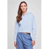 Urban Classics - Short Flower Embroidery Terry Hoodie/trui - Blauw