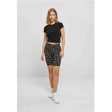 Urban Classics - Soft AOP blackpeace Korte cycle broek - Zwart/Wit