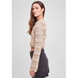Urban Classics - Cropped Crochet Knit - Damestrui - Beige