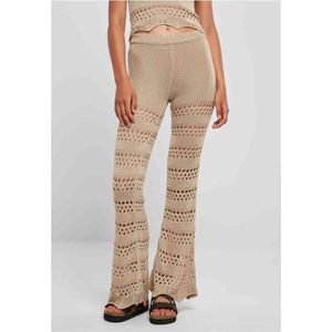 Urban Classics - Flared Crochet Knit Legging - Beige