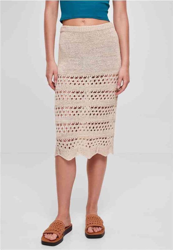 Kokerrok - Effen - Mesh - 3/4 Lengte - Normale Pasvorm