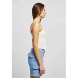 Ladies One Strap Top - Whitesand - Katoen - Slim Fit - Cropped Pasvorm