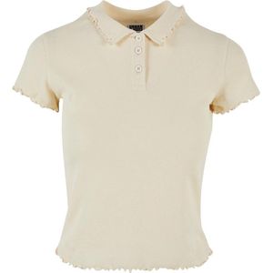 Urban Classics - Rib Polo Top - Ivoorkleurig