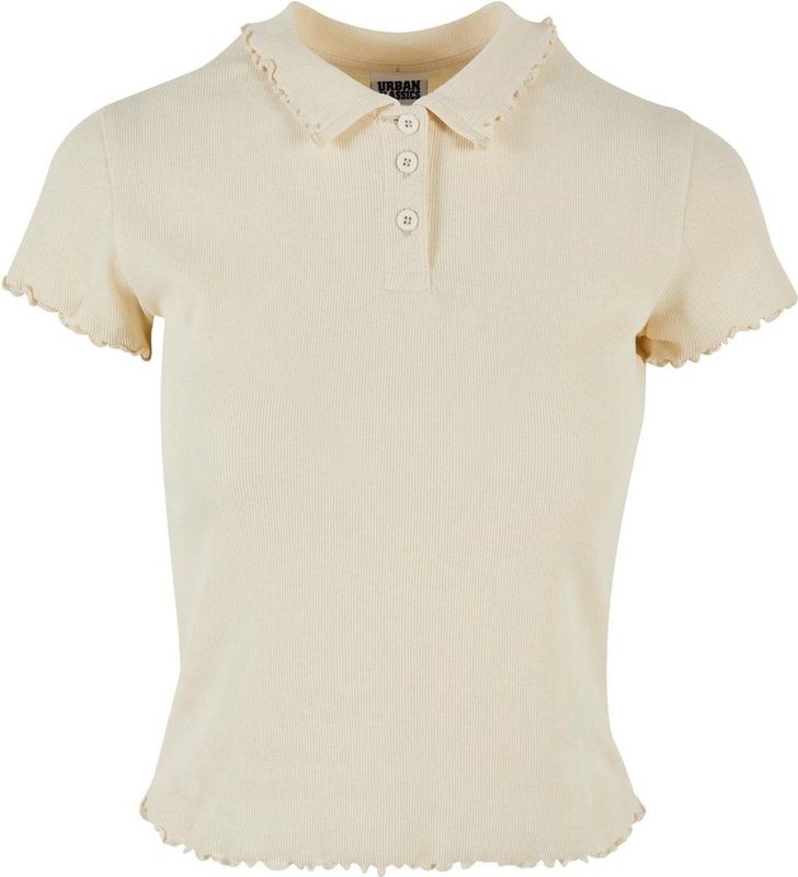 Urban Classics - Rib Polo Top - Ivoorkleurig