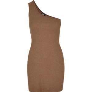 Urban Classics - Rib One Shoulder - Jurk - Darkkhaki