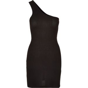 URBAN CLASSICS Shirtkleid "Urban Classics Damen Ladies Rib One Shoulder Dress", (1 tlg.)