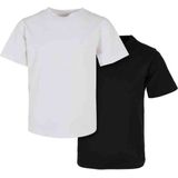 Urban Classics - Organic Basic Tee 2-Pack Kinder T-shirt - Kids 110 116 - Wit Zwart
