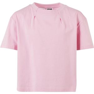 Urban Classics - Organic Oversized Pleat Kinder T-shirt - Kids 110 116 - Roze
