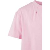 Urban Classics - Organic Oversized Pleat Kinder T-shirt - Kids 134 140 - Roze