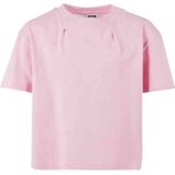 Urban Classics - Organic Oversized Pleat Kinder T-shirt - Kids 134 140 - Roze
