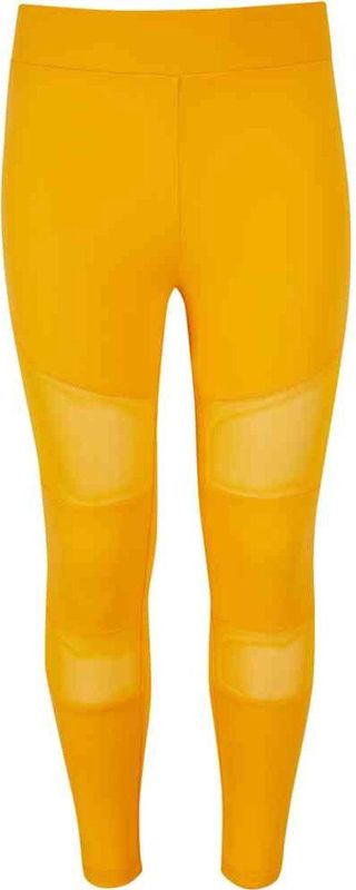 Urban Classics - Tech Mesh Kinder Legging - Kids / - Geel