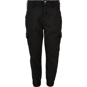 Urban Classics - High Waist - Cargobroek - Zwart - 98% Katoen, 2% Elastaan