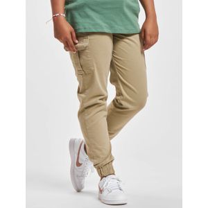 Urban Classics Meisjes met hoge taille cargobroek voor meisjes, Effen beige