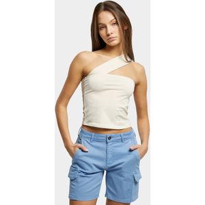 Urban Classics - One Strap - Mouwloze Top - Ivoorkleurig - 95% Katoen, 5% Elastaan