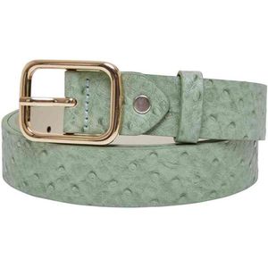 Urban Classics Ostrich Synthetic Leather Belt Vrouwen Riem zwart Basics, Streetwear, Leaf/Goud, L/XL