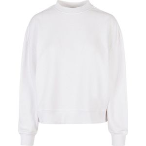 Ladies Oversized Crewneck Sweater met ronde hals White