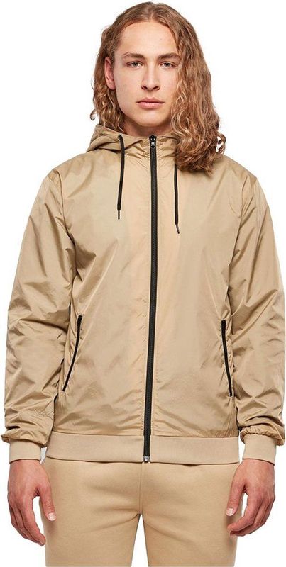Build Your Brand Windrunner jas voor heren, Union Beige/Zwart, XS