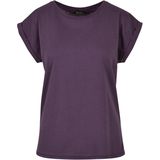 Build your Brand - Extended Shoulder Tee - Paars - Lang Shirt