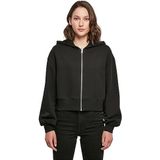 Build Your Brand Oversized damesjack met ritssluiting, verkrijgbaar in vele verschillende kleuren, maten XS tot 5XL, zwart, XS