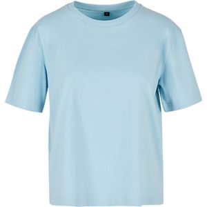 T-Shirt - Oversized - Katoen - Verlaagde Schouder - Geribde Ronde Hals