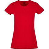 T-shirt - Katoen - Normale Pasvorm - Geribde Ronde Hals - Korte Mouwen