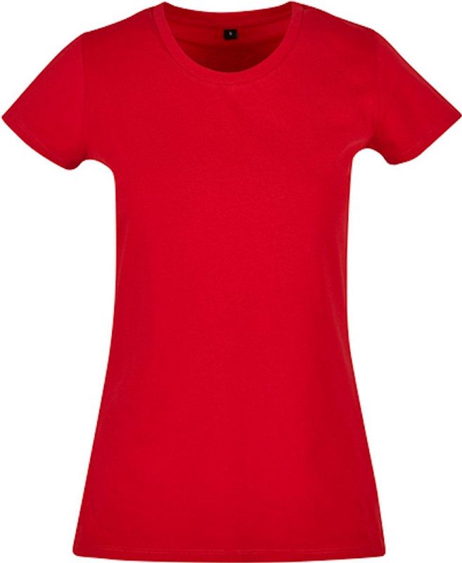 T-shirt - Katoen - Normale Pasvorm - Geribde Ronde Hals - Korte Mouwen