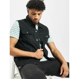 Urban Classics - Denim Vest - Zwart - 5XL
