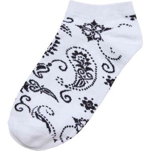 Urban Classics - Bandana pattern 5-pack Enkelsokken - 47/50 - Wit