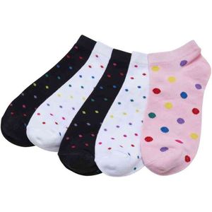 Urban Classics - Rainbow Dots 5-Pack Enkelsokken - 47/50 - Multicolours
