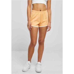 Urban Classics - Organic Interlock Retro Korte broek - Oranje/Wit