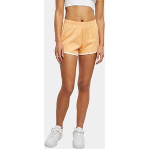 Urban Classics - Organic Interlock Retro Korte broek - Oranje/Wit