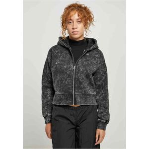 Urban Classics - Oversized Towel Washed Zip Hoody - Sweatshirt - Zwart