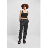 Urban Classics - Towel Washed Dames joggingbroek - Zwart