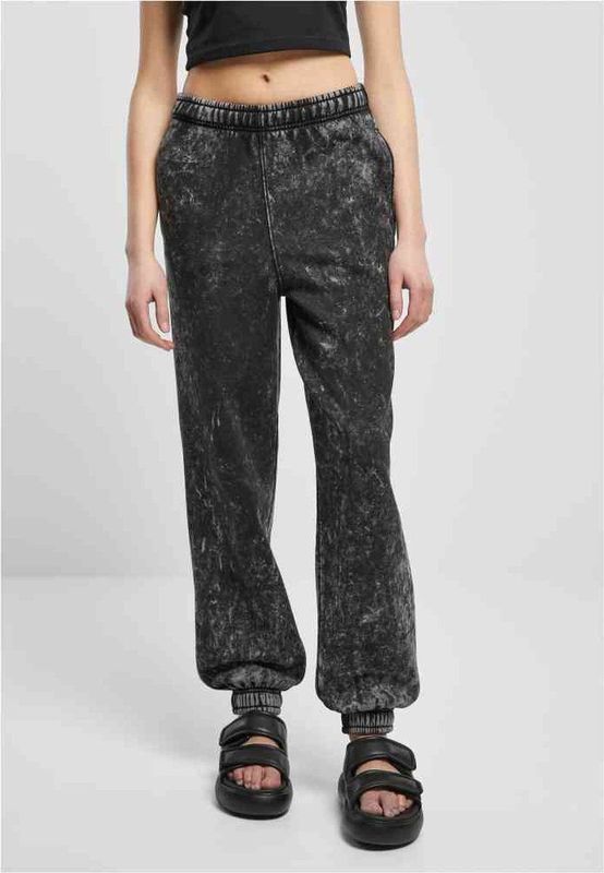 Urban Classics - Towel Washed Dames joggingbroek - Zwart