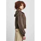Urban Classics - Oversized Jas - Damesjack - Zwart - Geborsteld Fleece