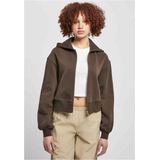 Urban Classics - Oversized Jas - Damesjack - Zwart - Geborsteld Fleece